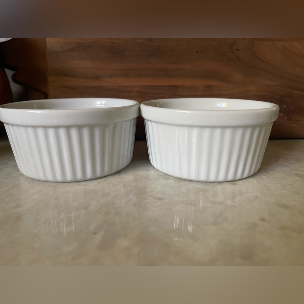 Sur La Table 7oz White Ceramic Ramekin Pair